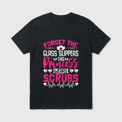Scrub Life Heart Healthcare Medical Nurse T-Shirt – Classic T-Shirt in Black