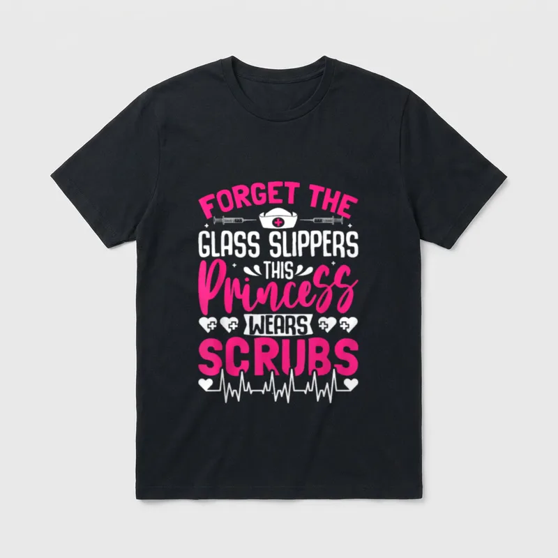 Scrub Life Heart Healthcare Medical Nurse T-Shirt – Classic T-Shirt in Black