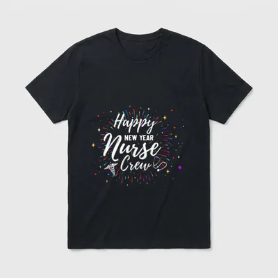 Happy New Year Nurse Crew Perfect T-Shirt – Classic T-Shirt in Black