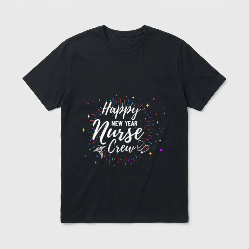 Happy New Year Nurse Crew Perfect T-Shirt – Classic T-Shirt in Black