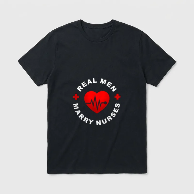 Real Marry Nurses Husband T-Shirt – Classic T-Shirt in Black
