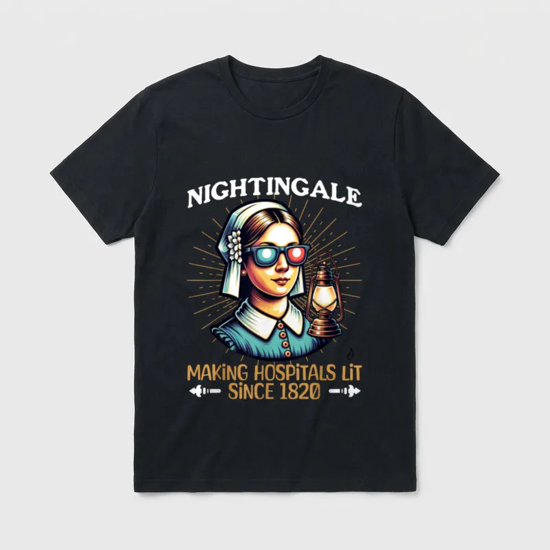 Hospitals Lit Since 1820 Funny Nurse T-Shirt – Classic T-Shirt in Black