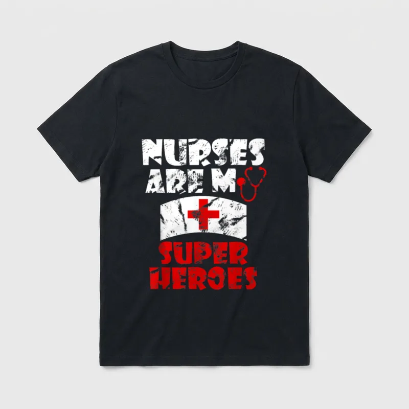 Nurses Are My Super Heroes T-Shirt – Classic T-Shirt in Black