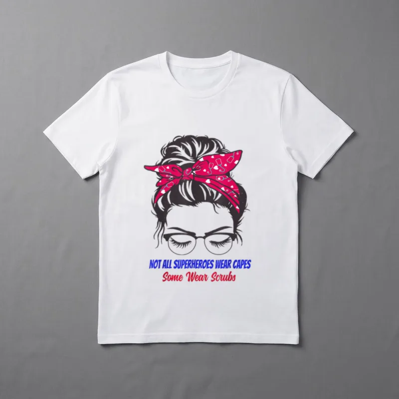 Capes Some Scrubs Funny Nurse T-Shirt – “NOT ALL SUPERHEROES WEAR CAPES Some Wear Scrubs” – Classic T-Shirt in Black