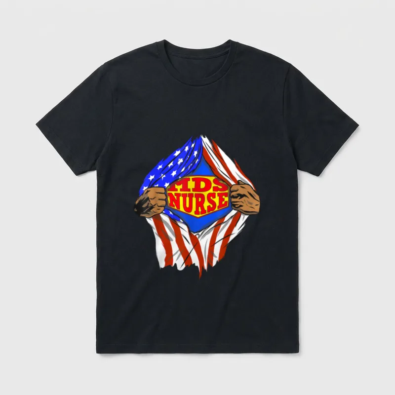Funny Super Mds Nurse Hero Job T-Shirt – Classic T-Shirt in Black