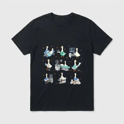 Sonography Tech Silly Goose Nurse Ultrasound T-Shirt – Classic T-Shirt in Black