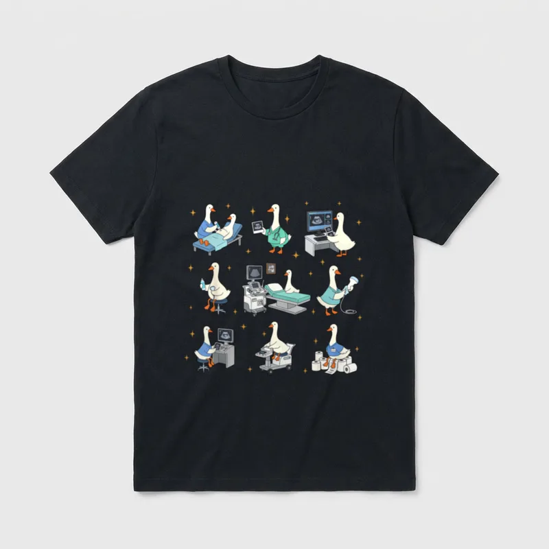 Sonography Tech Silly Goose Nurse Ultrasound T-Shirt – Classic T-Shirt in Black