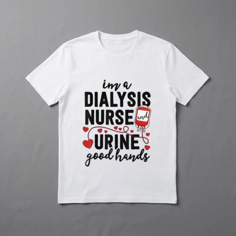 Dialysis Nurse Urine T-Shirt – im a DIALYSIS NURSE and URINE good hands – Classic T-Shirt in Black