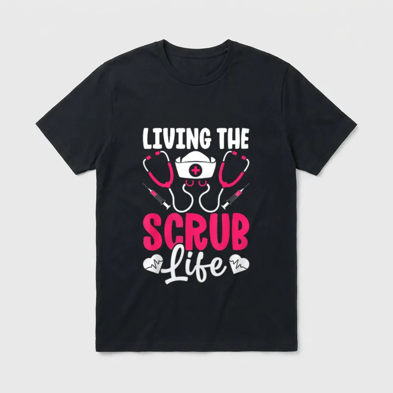 Scrub Life Heart Healthcare Medical Get T-Shirt – Classic T-Shirt in Black