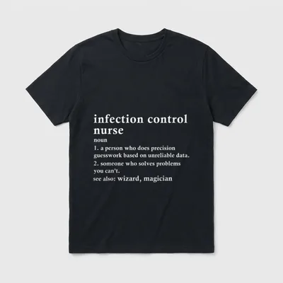 ICN Definition Funny Infection Control Nurse T-Shirt – Classic T-Shirt in Black