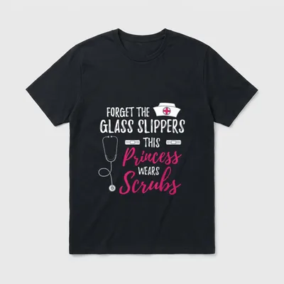 Doctor Assistant Princess Funny Nurse T-Shirt – Classic T-Shirt in Black