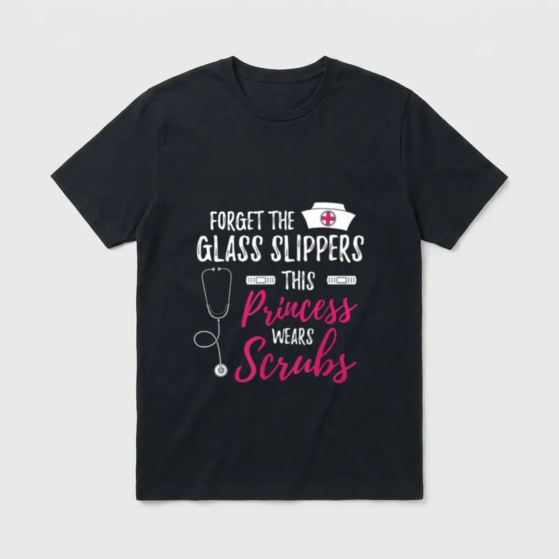 Doctor Assistant Princess Funny Nurse T-Shirt – Classic T-Shirt in Black