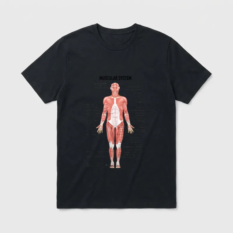 Muscular System Nurse Doctor Funny Med T-Shirt – Classic T-Shirt in Black