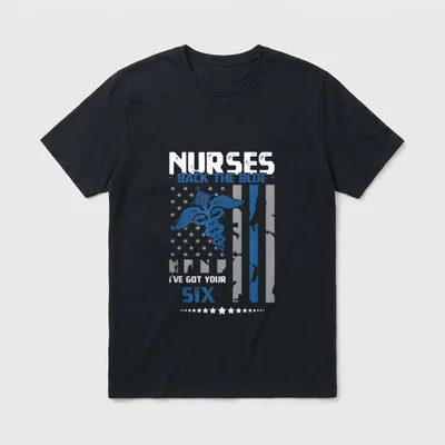 Nurses Back the Blue I've Perfect T-Shirt – Classic T-Shirt in Black