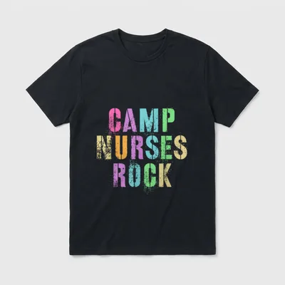 CAMP NURSES Do ROCK Funny Camping T-Shirt – Classic T-Shirt in Black