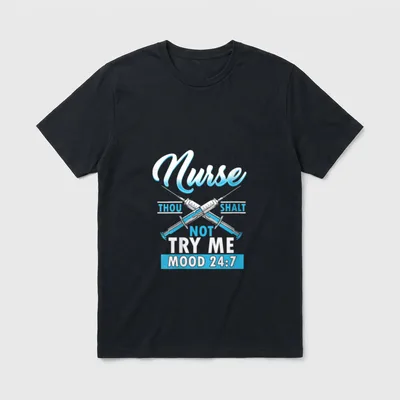 Nurse Nursing Needle Sarcastic Gag Novelty T-Shirt – Classic T-Shirt in Black