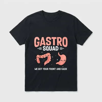 Gastroenterology Nurse Gastro Squad Endoscopy T-Shirt – Classic T-Shirt in Black