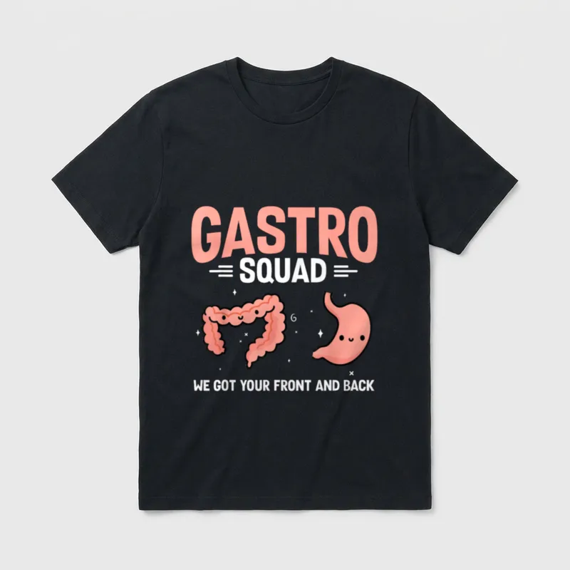Gastroenterology Nurse Gastro Squad Endoscopy T-Shirt – Classic T-Shirt in Black