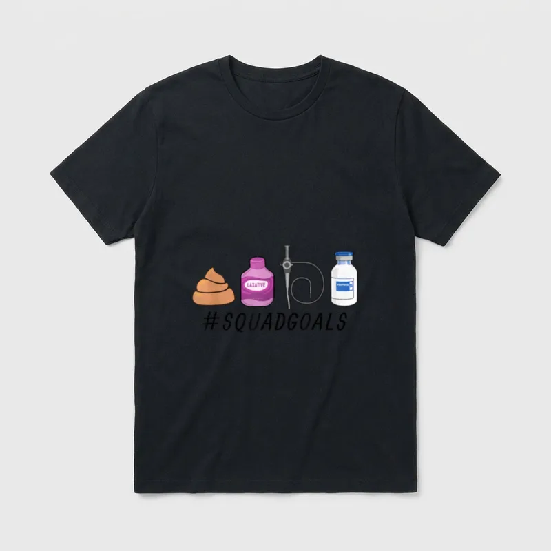 GI Endo Squad Goals Funny Nurse T-Shirt – Classic T-Shirt in Black