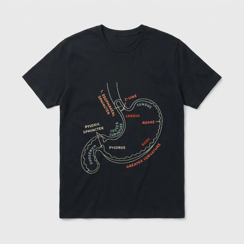 Gastroenterologist GI Nurse Gastroparesis Stomach T-Shirt – Classic T-Shirt in Black