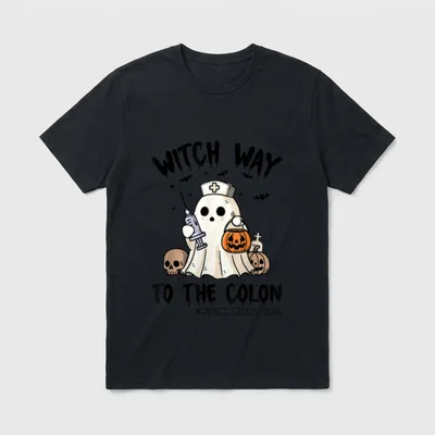 Gastroenterology Nurse Halloween Endo Ghost T-Shirt – Classic T-Shirt in Black