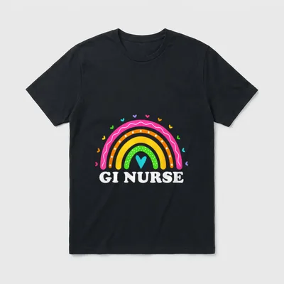 GI Nurse Rainbow Gastroenterology Endoscopic Endo T-Shirt – Classic T-Shirt in Black