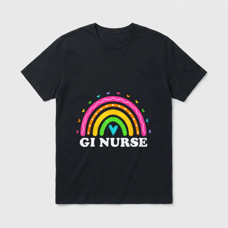 GI Nurse Rainbow Gastroenterology Endoscopic Endo T-Shirt – Classic T-Shirt in Black