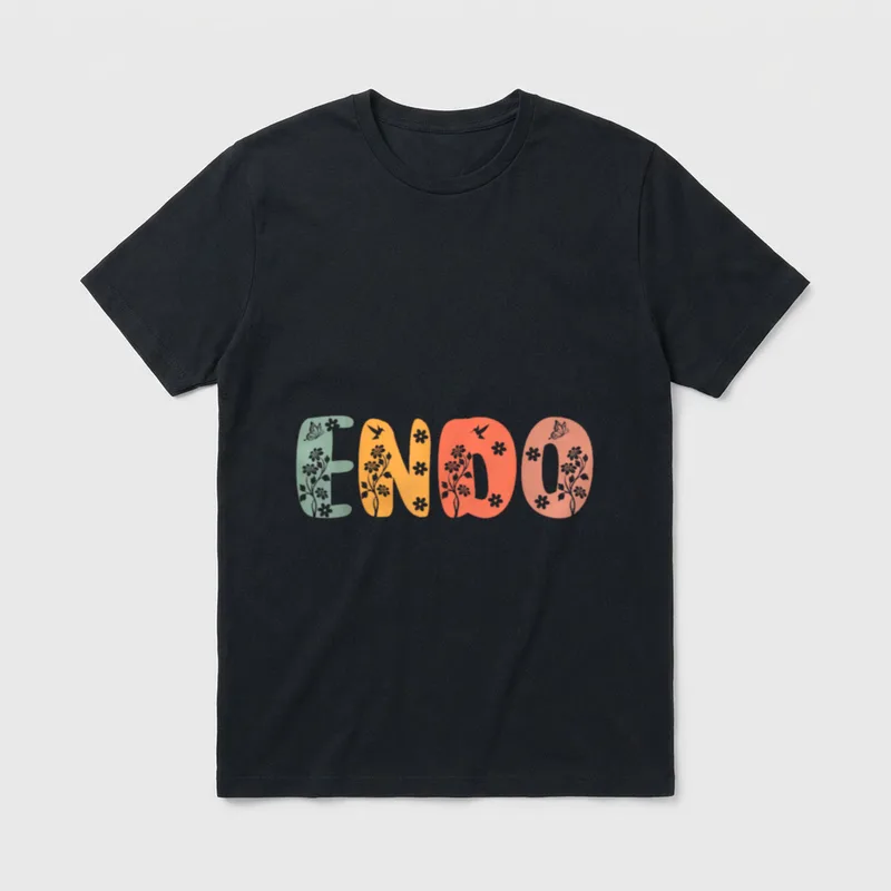 Floral Boho Endo Tech Nurse GI T-Shirt – Classic T-Shirt in Black