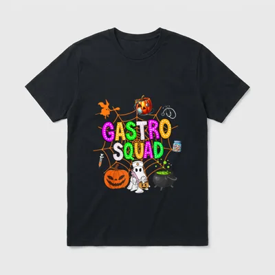 Gastro Squad Ghost Spooky Halloween Endoscopy T-Shirt – Classic T-Shirt in Black