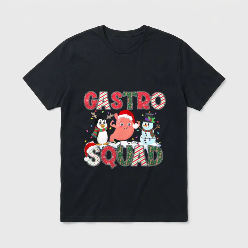 Gastro Squad GI Christmas Nurse T-Shirt – Classic T-Shirt in Black