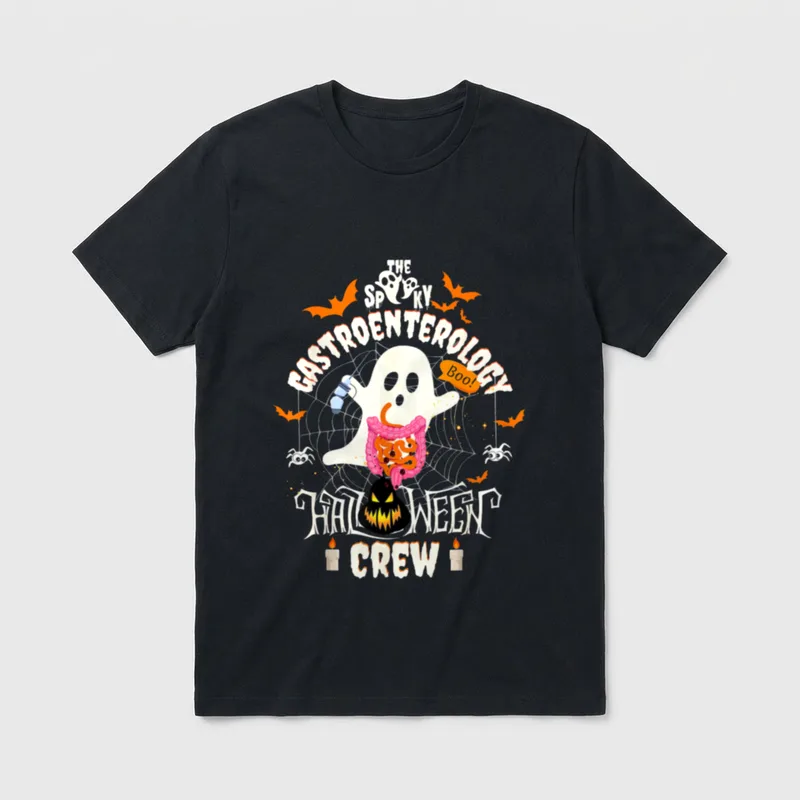 Spooky Gastroenterology Halloween Crew GI Endoscopy T-Shirt – Classic T-Shirt in Black