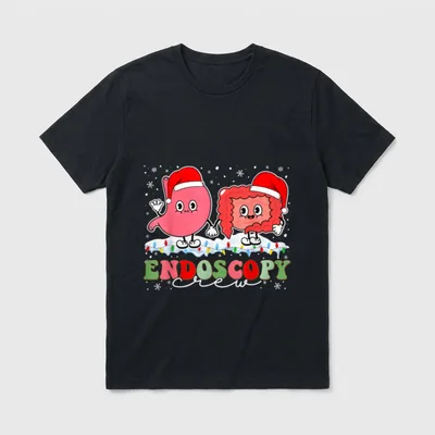 Endoscopy Christmas Crew Gastroenterology Nurse T-Shirt – Classic T-Shirt in Black