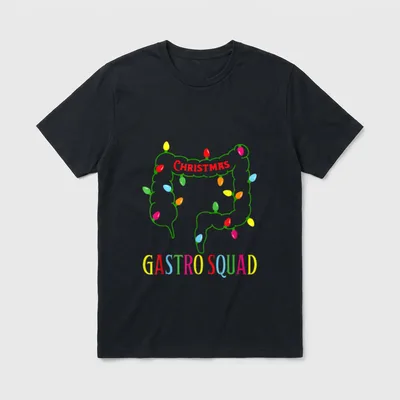 Christmas Gastro Nurse Squad Gastroenterology Doctor T-Shirt – Classic T-Shirt in Black