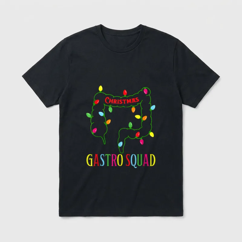 Christmas Gastro Nurse Squad Gastroenterology Doctor T-Shirt – Classic T-Shirt in Black