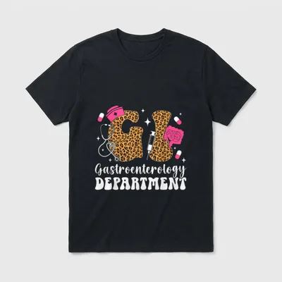 GI Gastroenterology Department Nurse Gastro T-Shirt – GI Gastroenterology DEPARTMENT lettering – Classic T-Shirt in Black