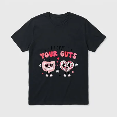 Love Your Guts Valentine's Day GI T-Shirt – Classic T-Shirt in Black