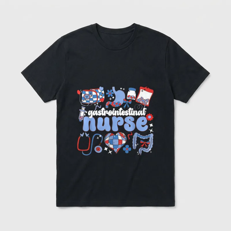 Gastrointestinal Nurse 4th of July Gastro T-Shirt – Classic T-Shirt in Black