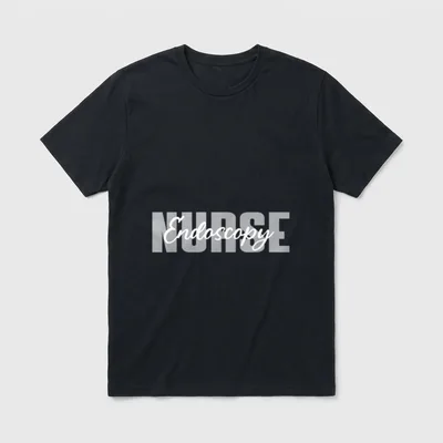 Endoscopy Nurse Typeset GI Nurses Gastroenterology T-Shirt – Classic T-Shirt in Black