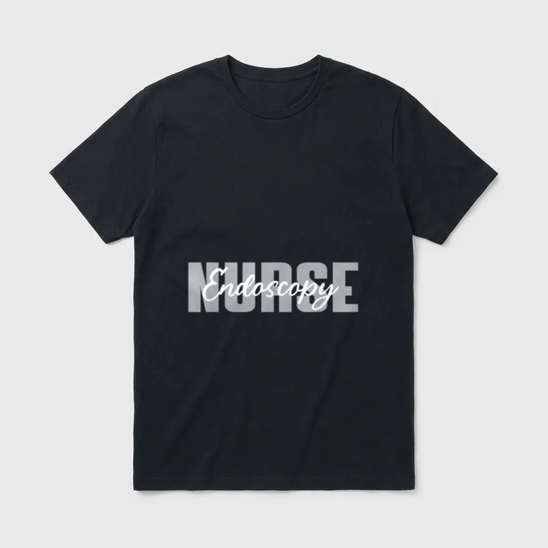 Endoscopy Nurse Typeset GI Nurses Gastroenterology T-Shirt – Classic T-Shirt in Black