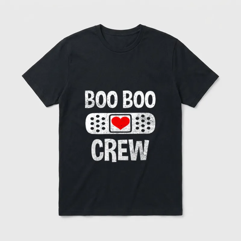 Nurse Ghost Boo Crew Halloween Costume T-Shirt – Classic T-Shirt in Black