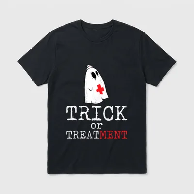 Trick or Treatment Lazy DIY Halloween T-Shirt – Classic T-Shirt in Black