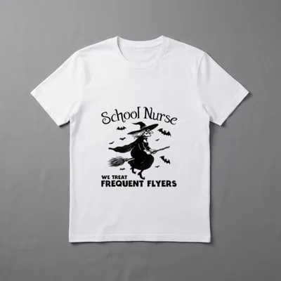 School Nurse We Treat Frequent Flyers T-Shirt – Classic T-Shirt in Black
