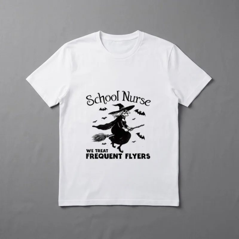 School Nurse We Treat Frequent Flyers T-Shirt – Classic T-Shirt in Black
