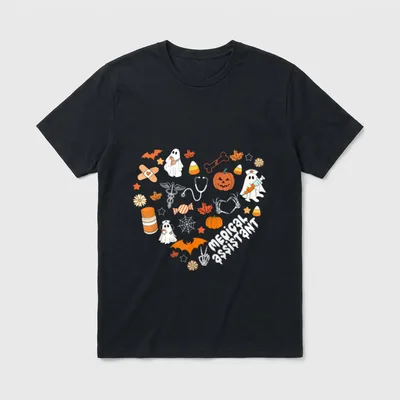 Heart Halloween Medical Assistant CMA Nursing T-Shirt – Classic T-Shirt in Black