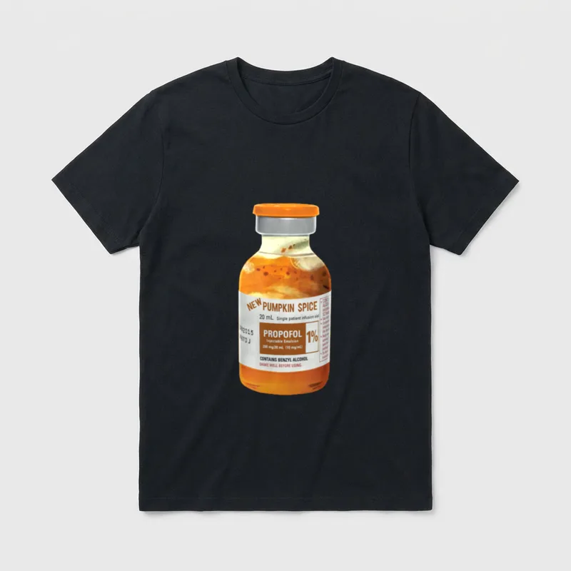 Pumpkin Spice Propofol Nurses T-Shirt – Classic T-Shirt in Black