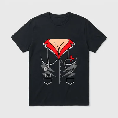 Sexy Nurse Costumes Naughty Costume Halloween T-Shirt – Classic T-Shirt in Black