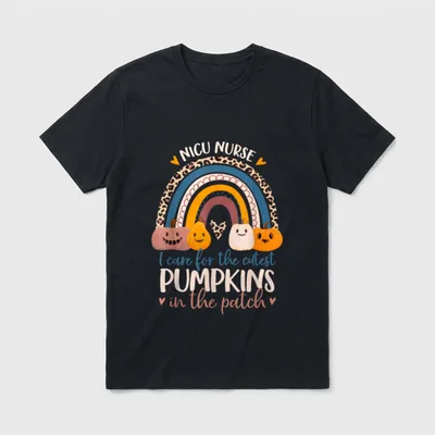 NICU Nurse Cutest Pumpkins T-Shirt – Classic T-Shirt in Black