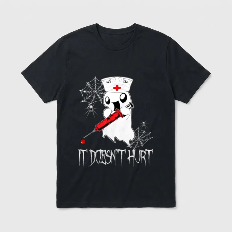 Doctor Pharmacist Nurse Halloween Ghost Costume T-Shirt – Classic T-Shirt in Black