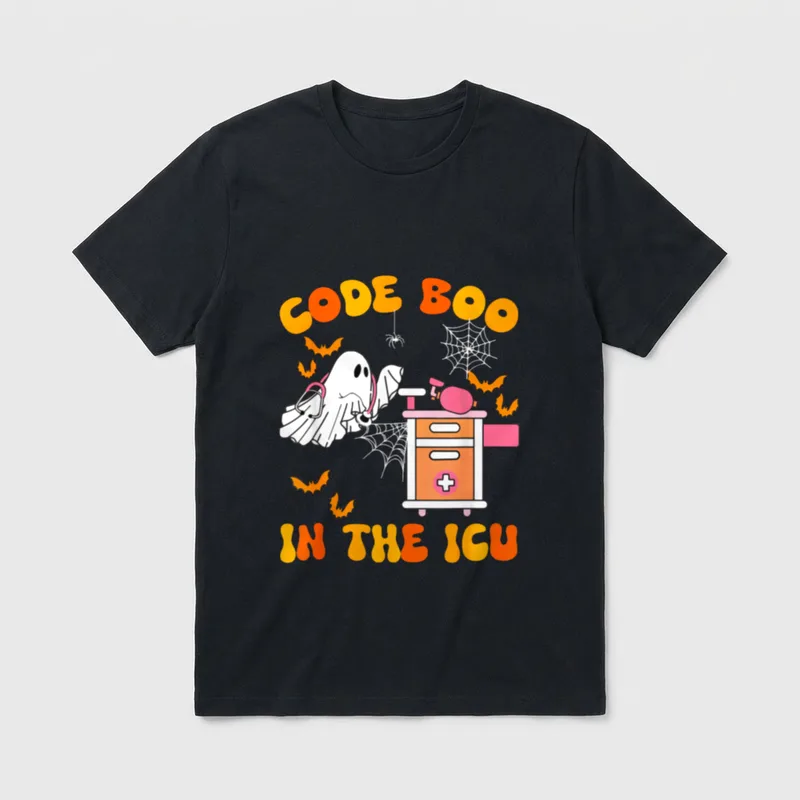 Code Boo in the ICU Nursing T-Shirt – Classic T-Shirt in Black