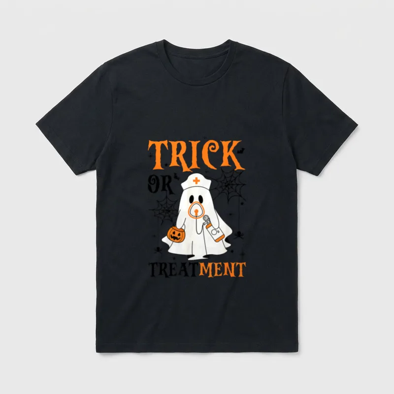 Trick or Treatment Respiratory Therapist Nurse T-Shirt – Classic T-Shirt in Black